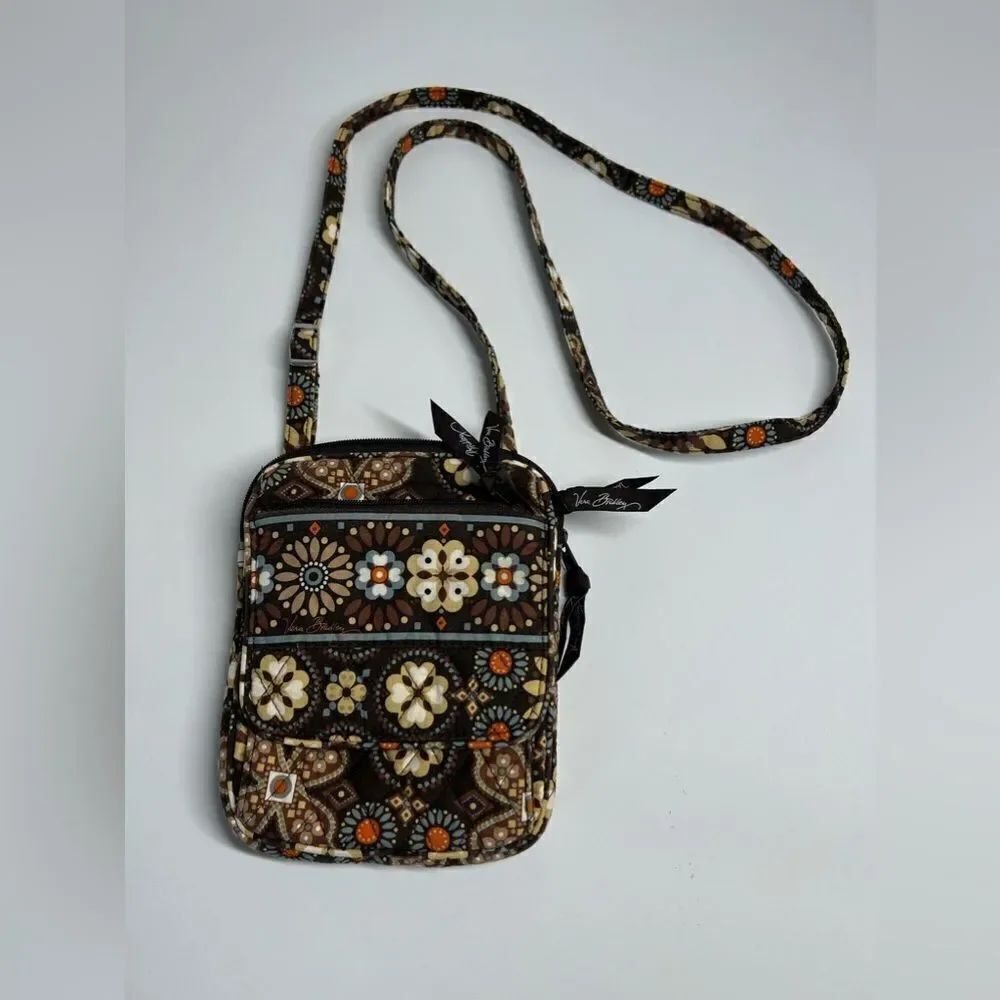 Vera Bradley Brown Floral Crossbody